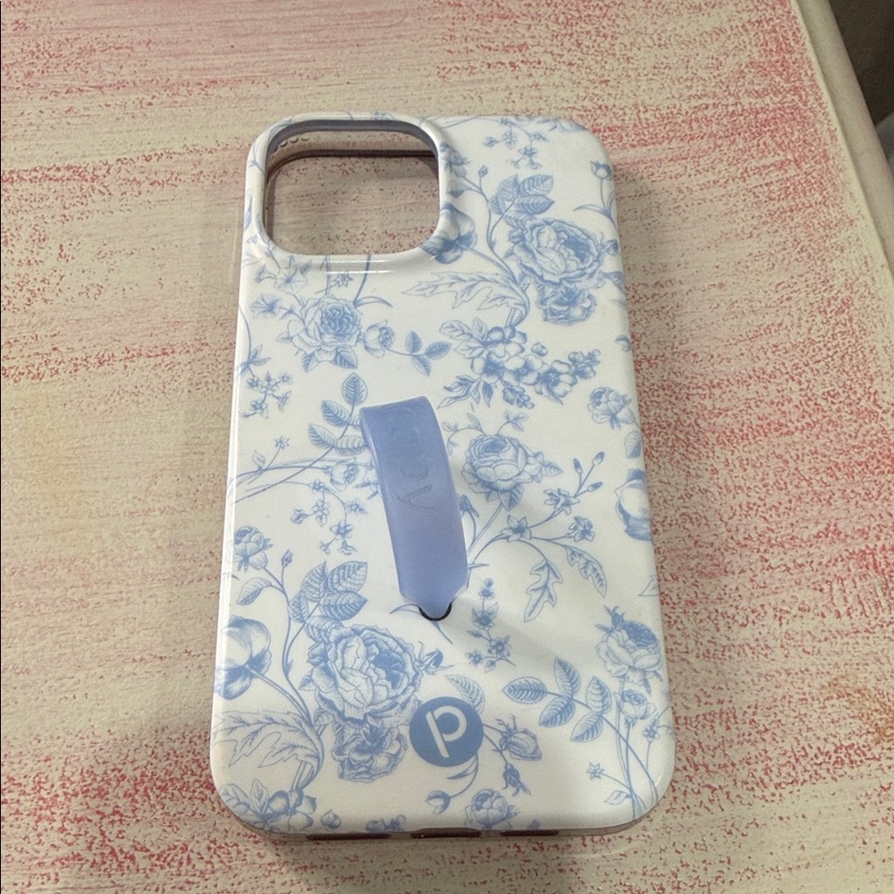 Loopy Case Blue Floral on White Phone Case